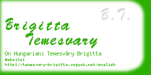 brigitta temesvary business card
